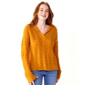 SO Cable Knit Hoodie Sweater